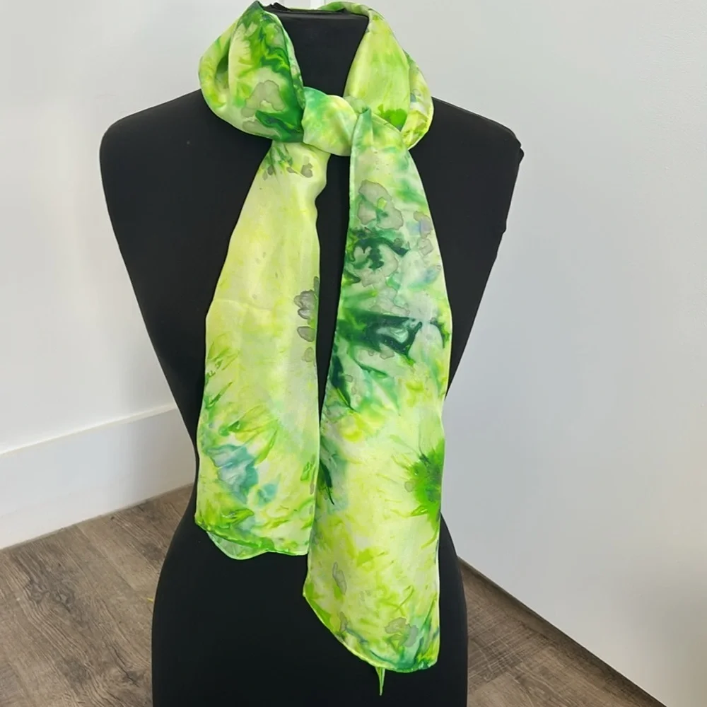 100% Silk Tie Dye Scarf